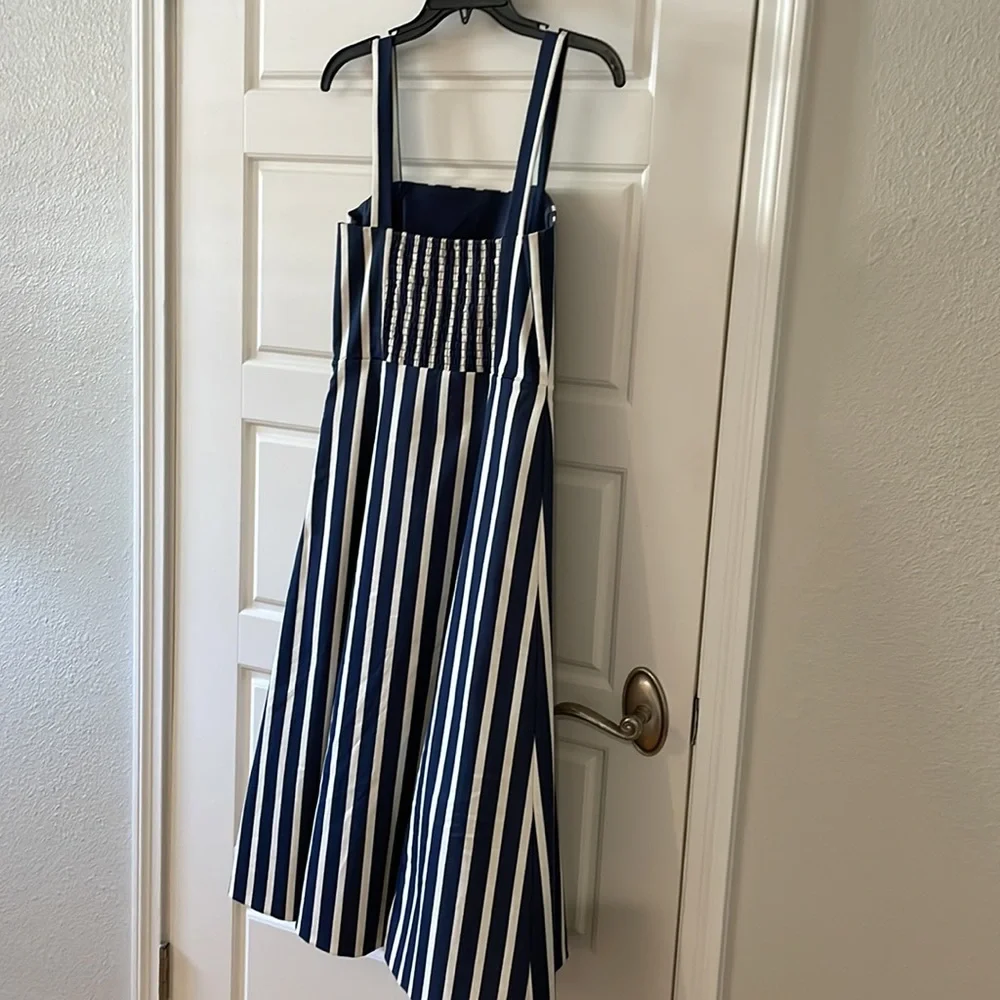 Gianni Bini navy striped sun dress - Picture 2 of 4